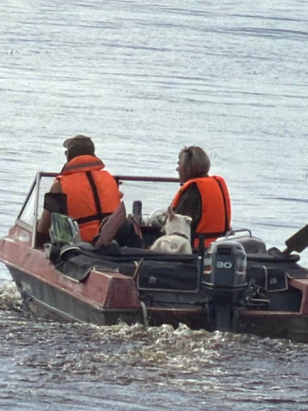 Lazy summer day on the river near Solikamsk