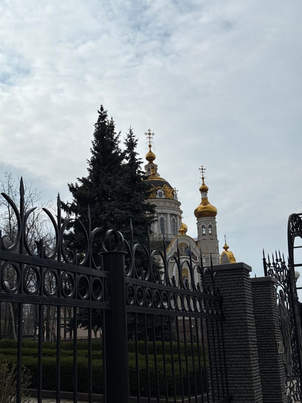 Witness documents cathedral and playground scenes in Donetsk