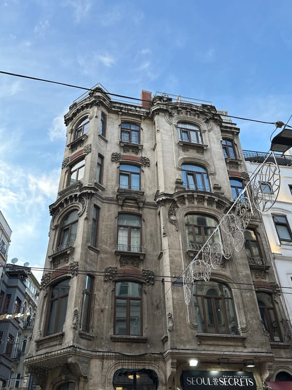 Architecture and sweets captured in Istanbul's historic Beyoğlu district