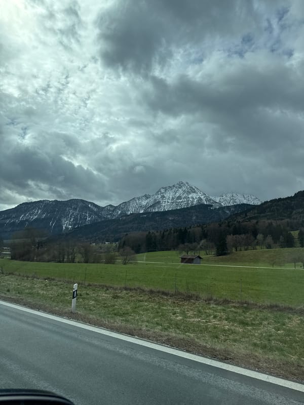 Rural road view captured near Anger, Germany