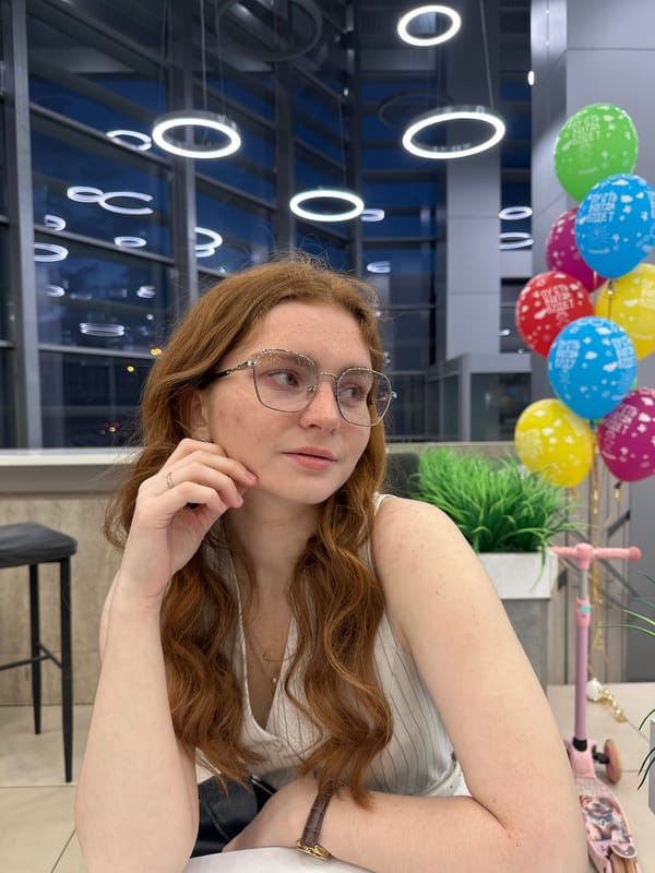 Young woman photographed repeatedly across Kazan indoor locations