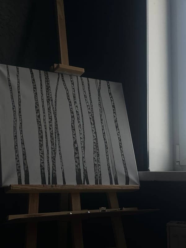 Art studio scene documented in Saint Petersburg