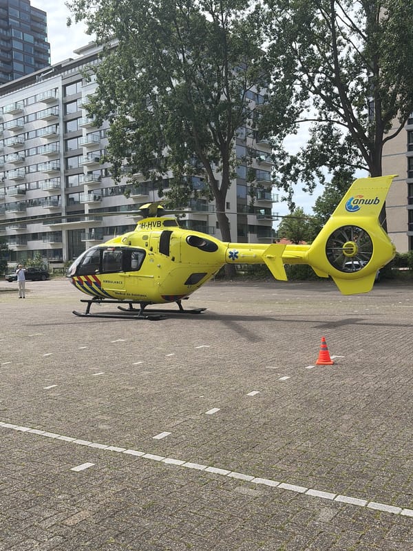 Medical helicopter lands in Rijswijk for emergency response