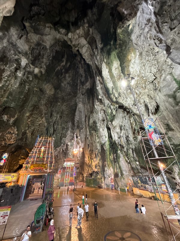 Cave temple with Hindu sculptures documented in Selayang, Malaysia