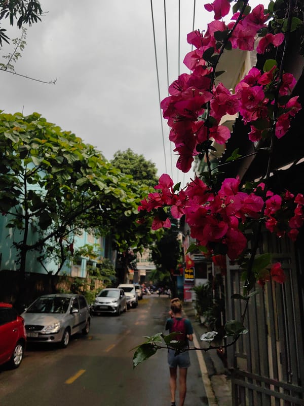 Rainy day street scenes documented in Ha Giang, Vietnam