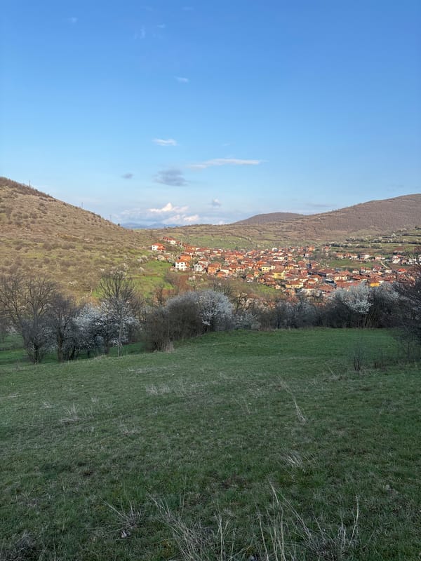 Hillside village landscape documented in Galata, Bulgaria