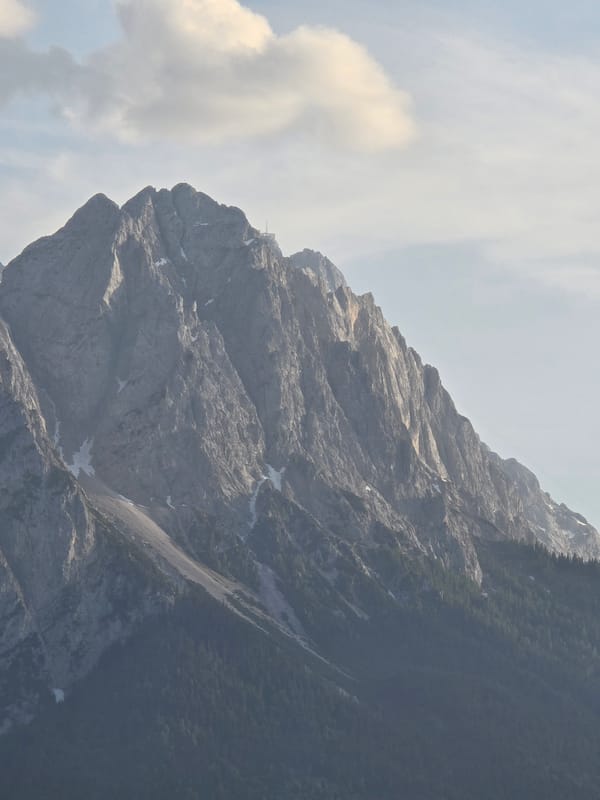Alpine views documented in Garmisch-Partenkirchen including Zugspitze peak