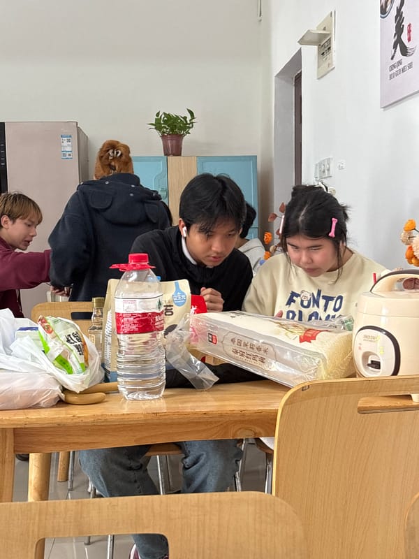 Children at home table in Jiangjin, China