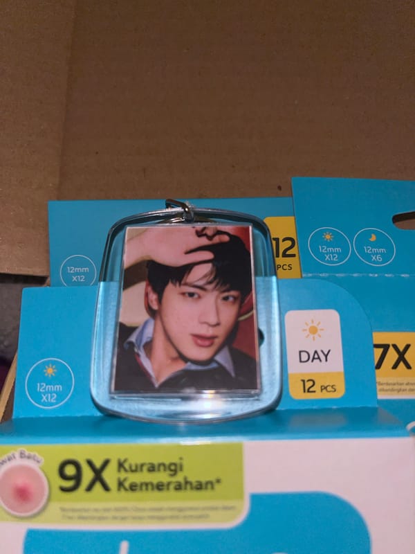 Late-night beauty product unboxing documented in Central Jakarta