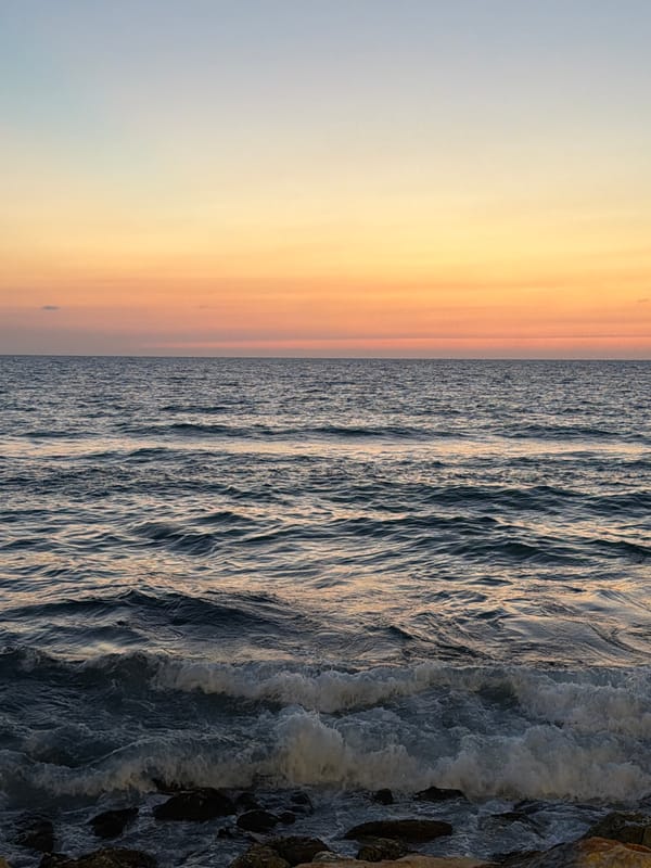 Tel Aviv resident documents Mediterranean sunset during weekend evening