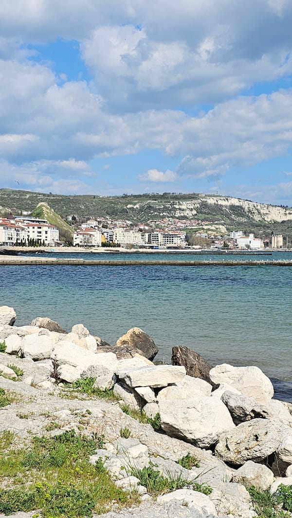 Coastal scenes and architecture documented in Balchik, Bulgaria