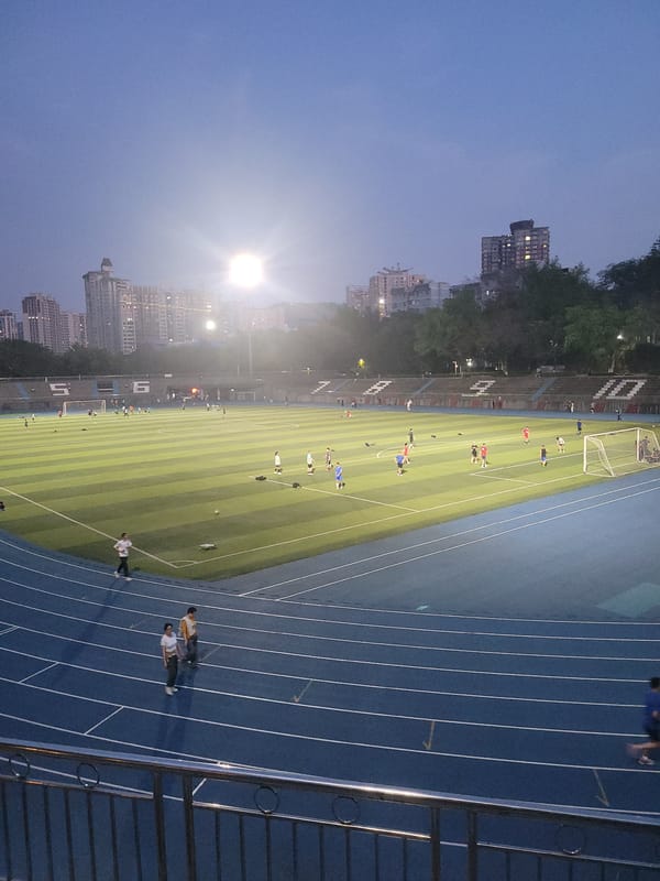 Morning sports activities observed at Chongqing University campus facilities