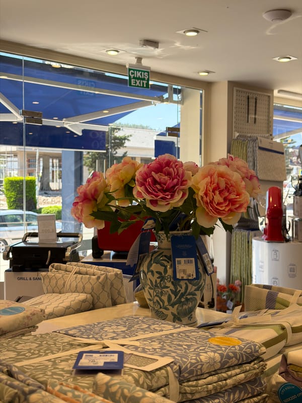 Browsing shops in Kemer: home goods, fashion, and selfies