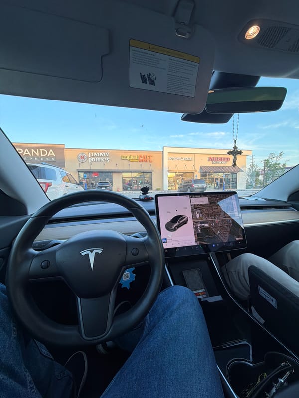 Late night Tesla drive, fortune cookie wisdom in Myrtle Beach