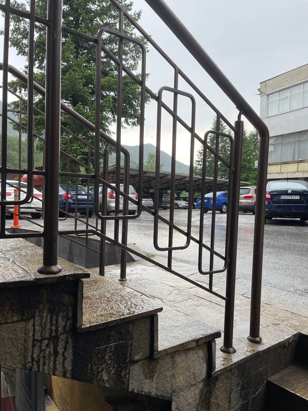 Casual moments captured in Smolyan: rain, currency, car interior