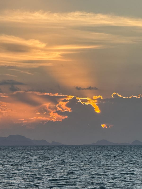 Sunset views and wooden sculpture shopping in Ko Samui