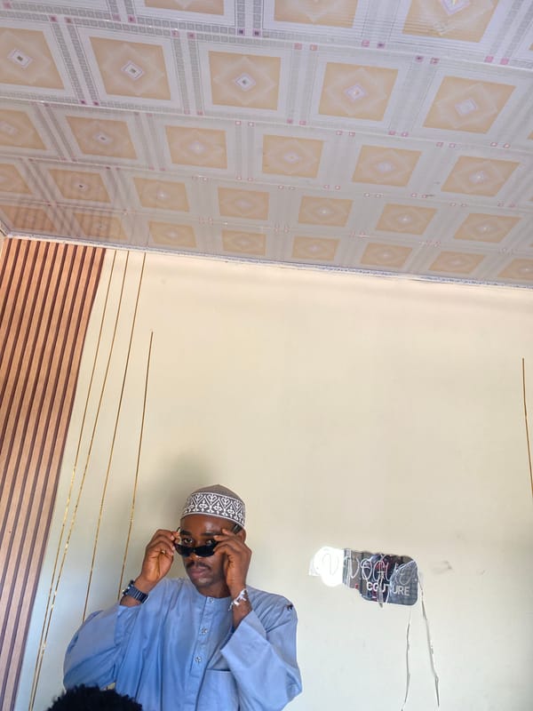 Inside a working tailor's studio in Jalingo, Nigeria