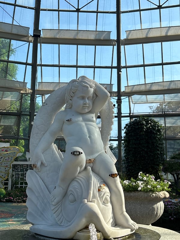Morning visit captures garden statuary and butterflies in Nha Trang