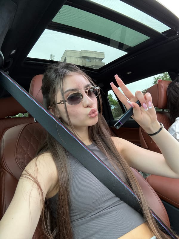 Woman in sunglasses observed in car in Plovdiv