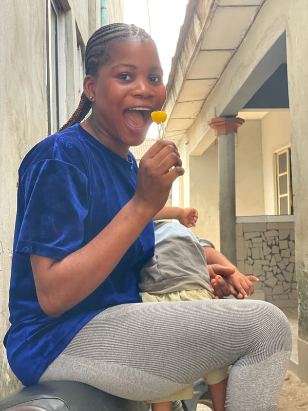 Afternoon street life documented in Badagry, Nigeria community