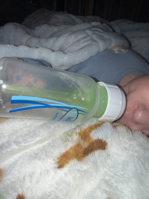 Baby feeding moment captured with bottle in Shchyolkovo