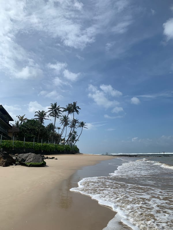 Quiet morning along Sri Lanka's southern coast beaches