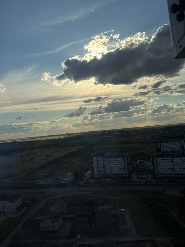 Traveler documents hotel stay and flight views in Volgograd