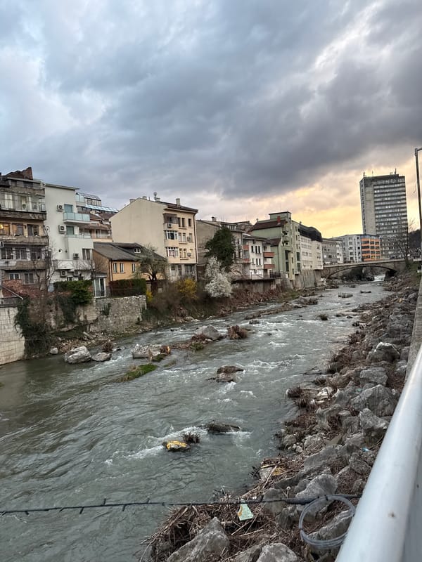 Afternoon scenes captured along Yantra River in Gabrovo, Bulgaria