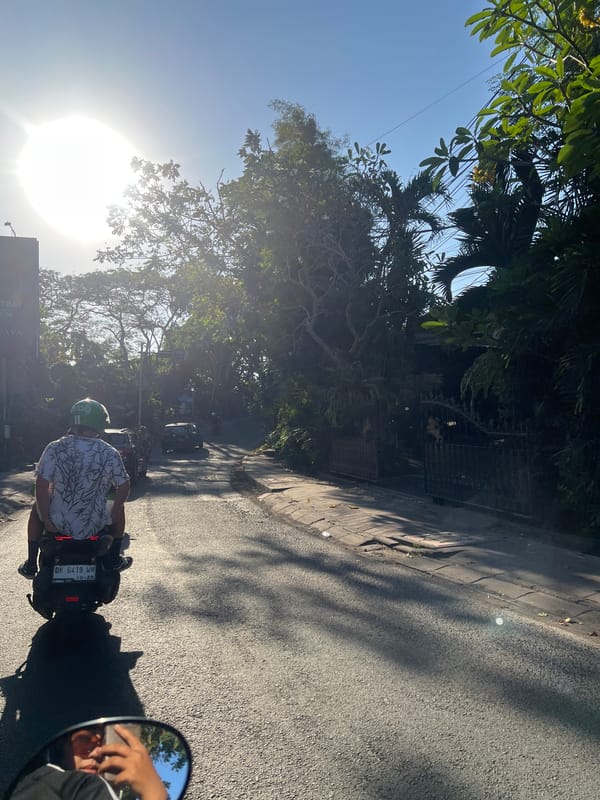 Morning street life documented in Kuta Selatan, Indonesia