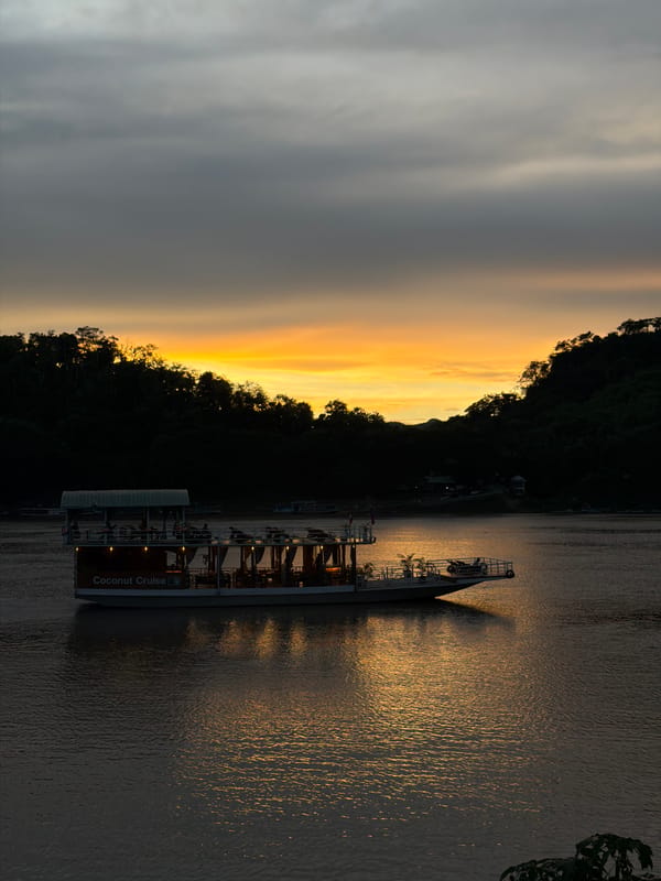 Mekong sunsets, street food, and odd details in Luang Prabang