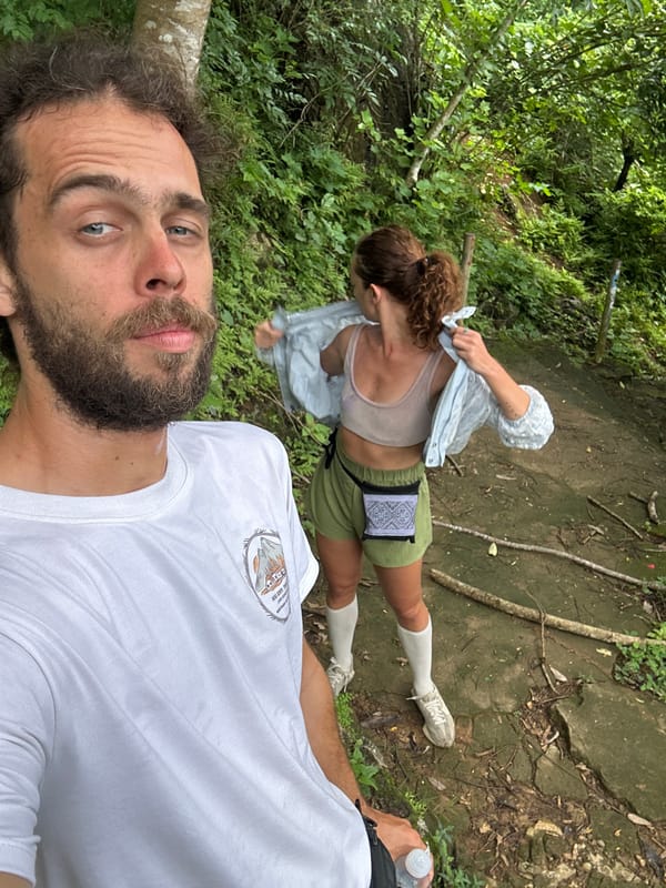 Hikers capture selfies on forest trails in Mai Chau