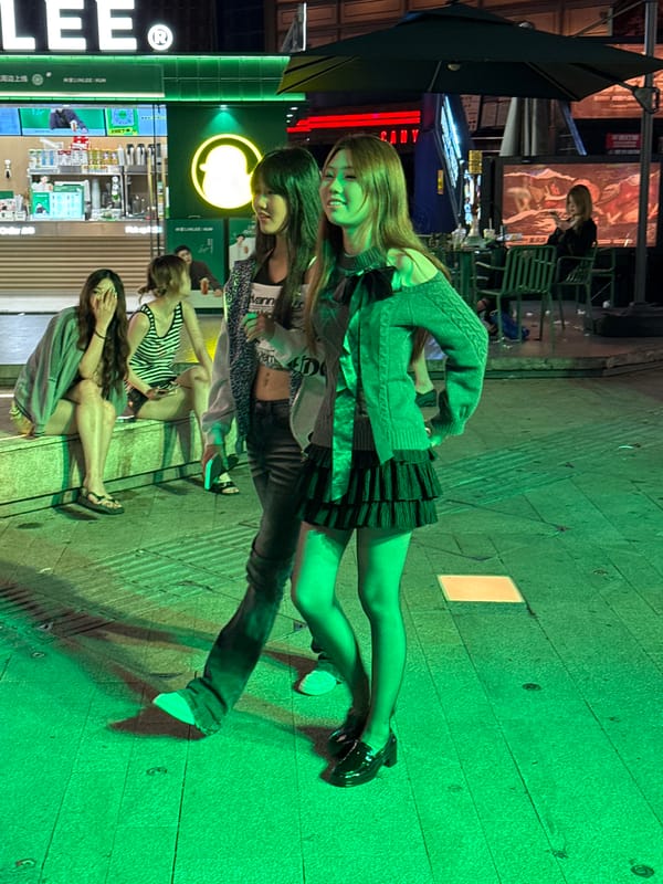 Casual street life and indoor recreation documented in Liangjiang