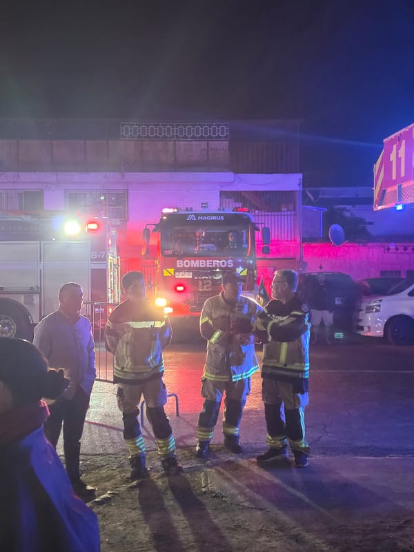 Firefighters respond to early morning incident in Iquique, Chile