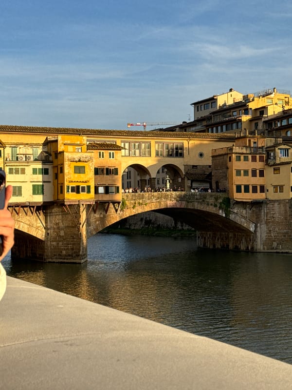 Tourist captures Florence landmarks during afternoon visit
