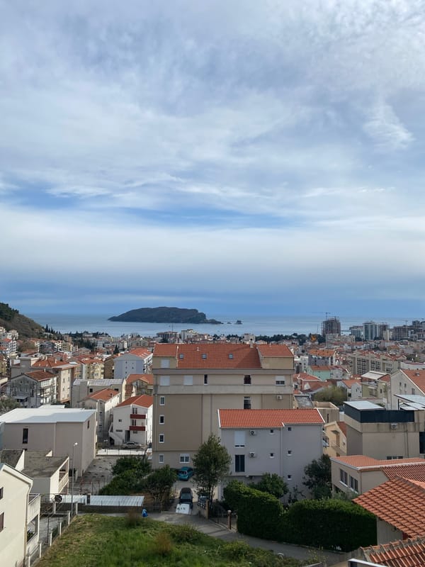 Scenic views of Budva cityscape and streets captured