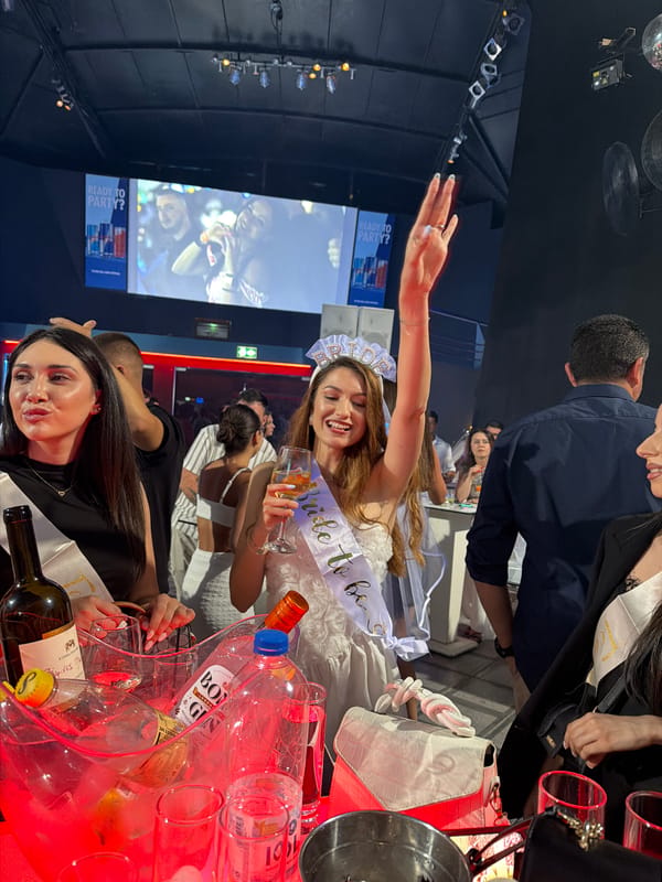 Bachelorette party night at AHOY club, Kassandra, Greece