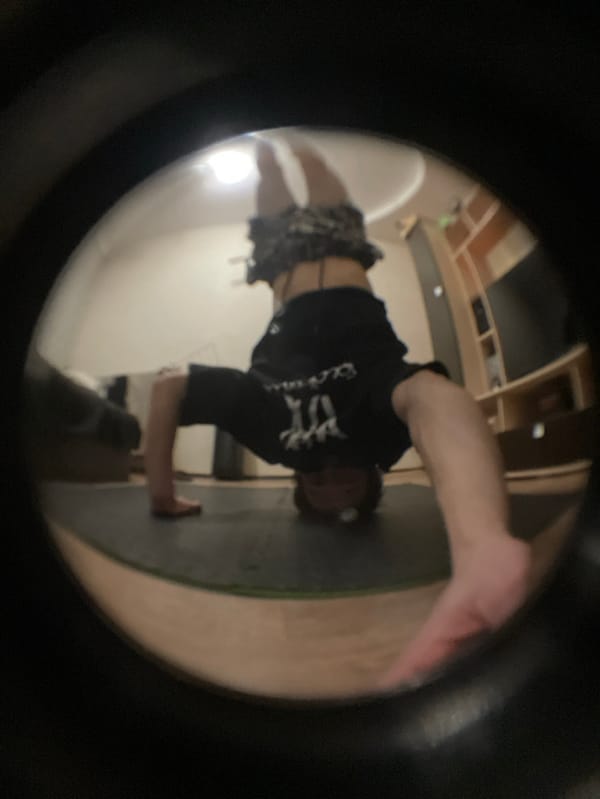 Person documents yoga session and casual moments in Krasnoyarsk