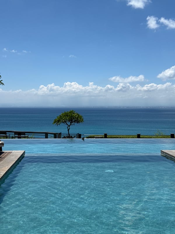 Dawn tropical resort scenes captured in Kuta Selatan, Indonesia