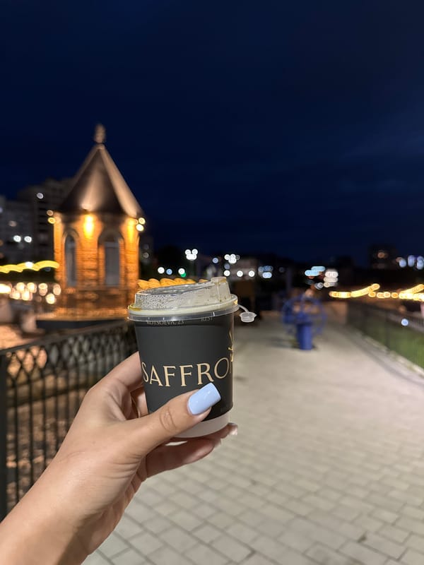 Night out on Vladikavkaz's Terek River embankment