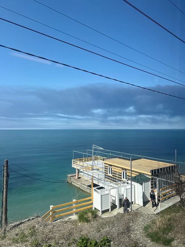Coastal railway journey documented by multiple witnesses