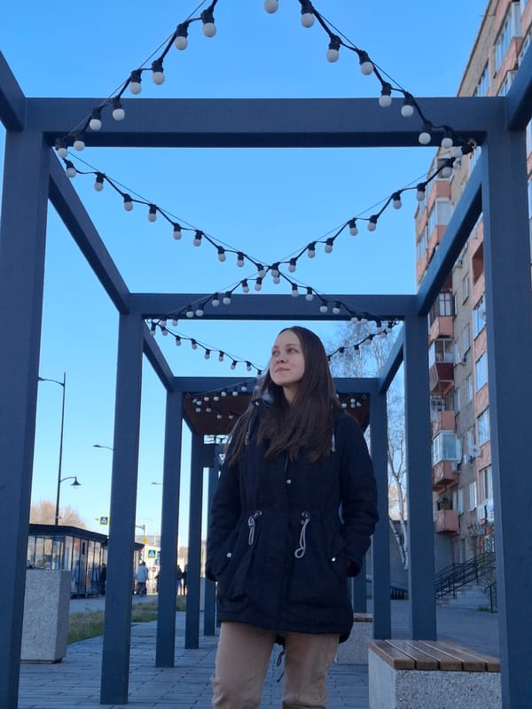 Woman photographed at multiple sites in Sarapul, Russia