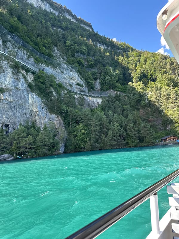 Boat journey documented on Lake Thun, Switzerland