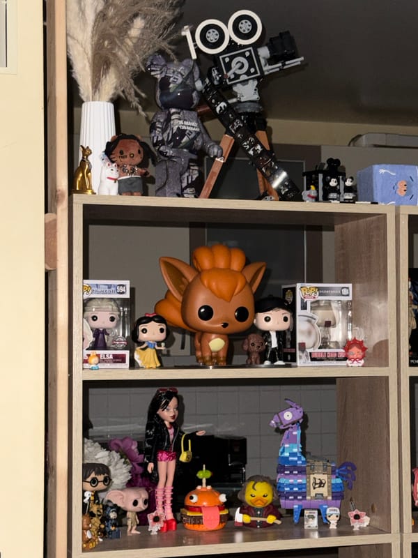 Funko Pop and Bratz collection on display in a Khimki home