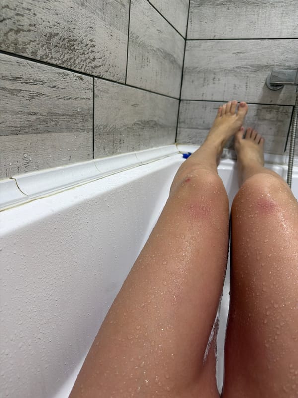 Person takes bath in Chaikovsky, Russia residence