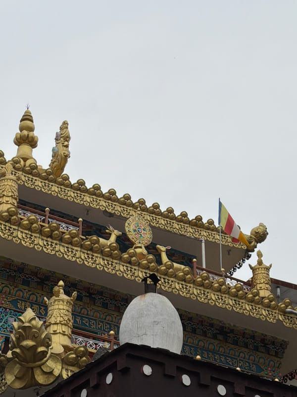 Tibetan temples and street life in McLeod Ganj, Dharamshala