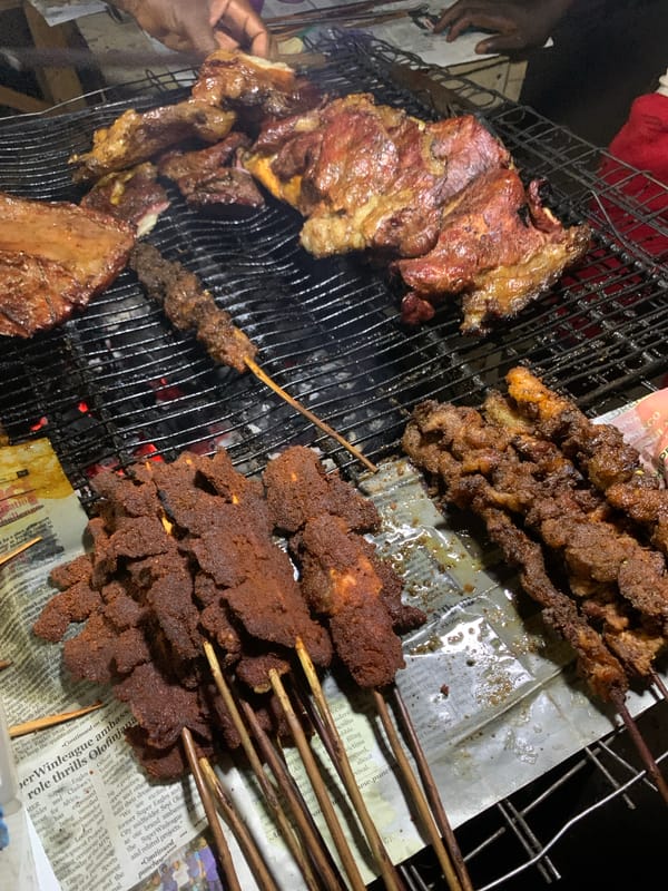 Street food preparation observed in Galadimawa, Nigeria