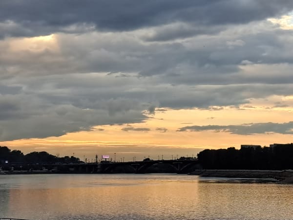 Storm skies over the Angara and an afternoon at Chino restaurant