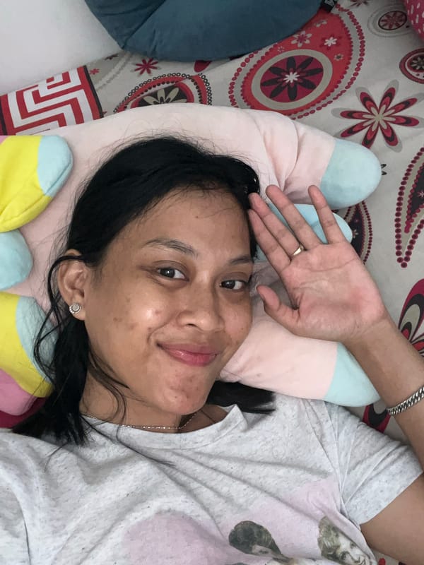 Casual bedroom selfie session in Pati, Indonesia