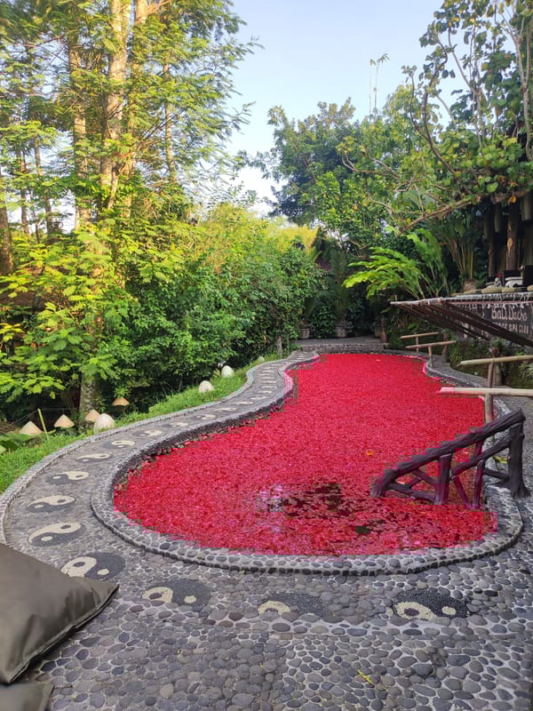 Decorative garden features documented in Blahbatuh, Indonesia