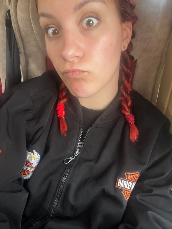 Woman takes selfies during car journey in Bulgaria